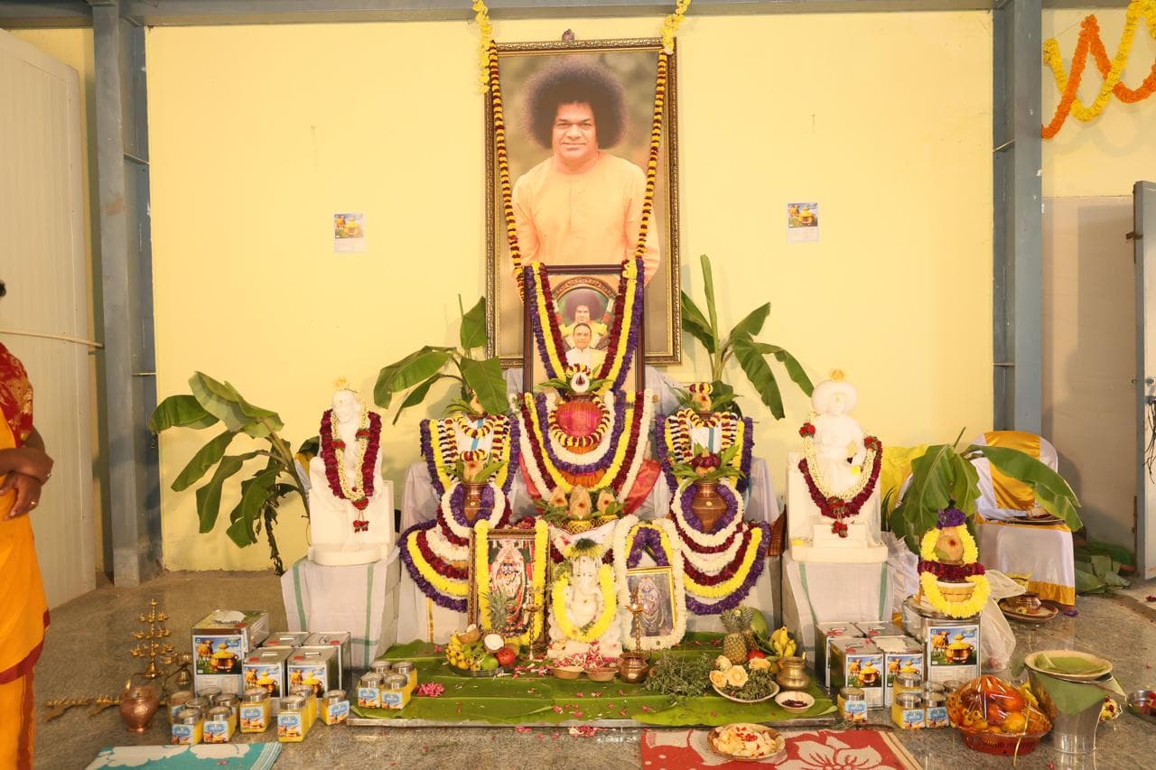 Sri Sathya Sai Baba altar at the facility